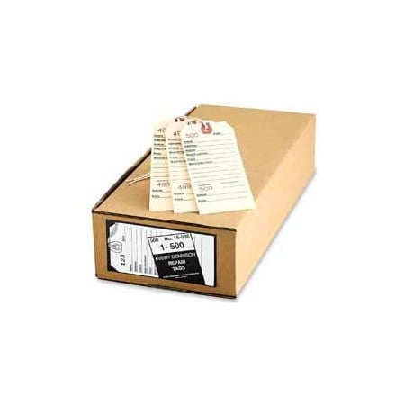 Avery Repair Tag, Card Stock, 2.63 in W, Beige, Rectangle 15030